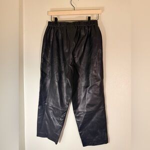 Nordstrom Brown Lambskin Leather Pants Petite size large